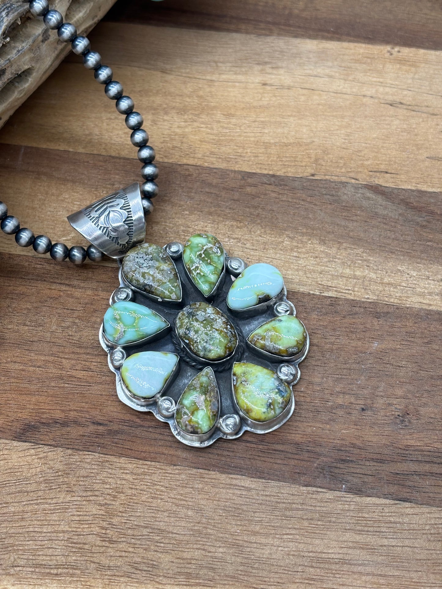 Palomino Cluster Pendant by Boyd Ashley, Navajo