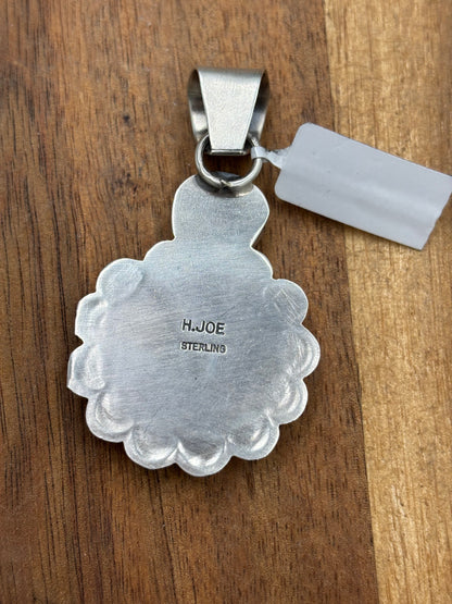 Sonoran Gold Turquoise Mercury Dime Pendant by H Joe, Navajo