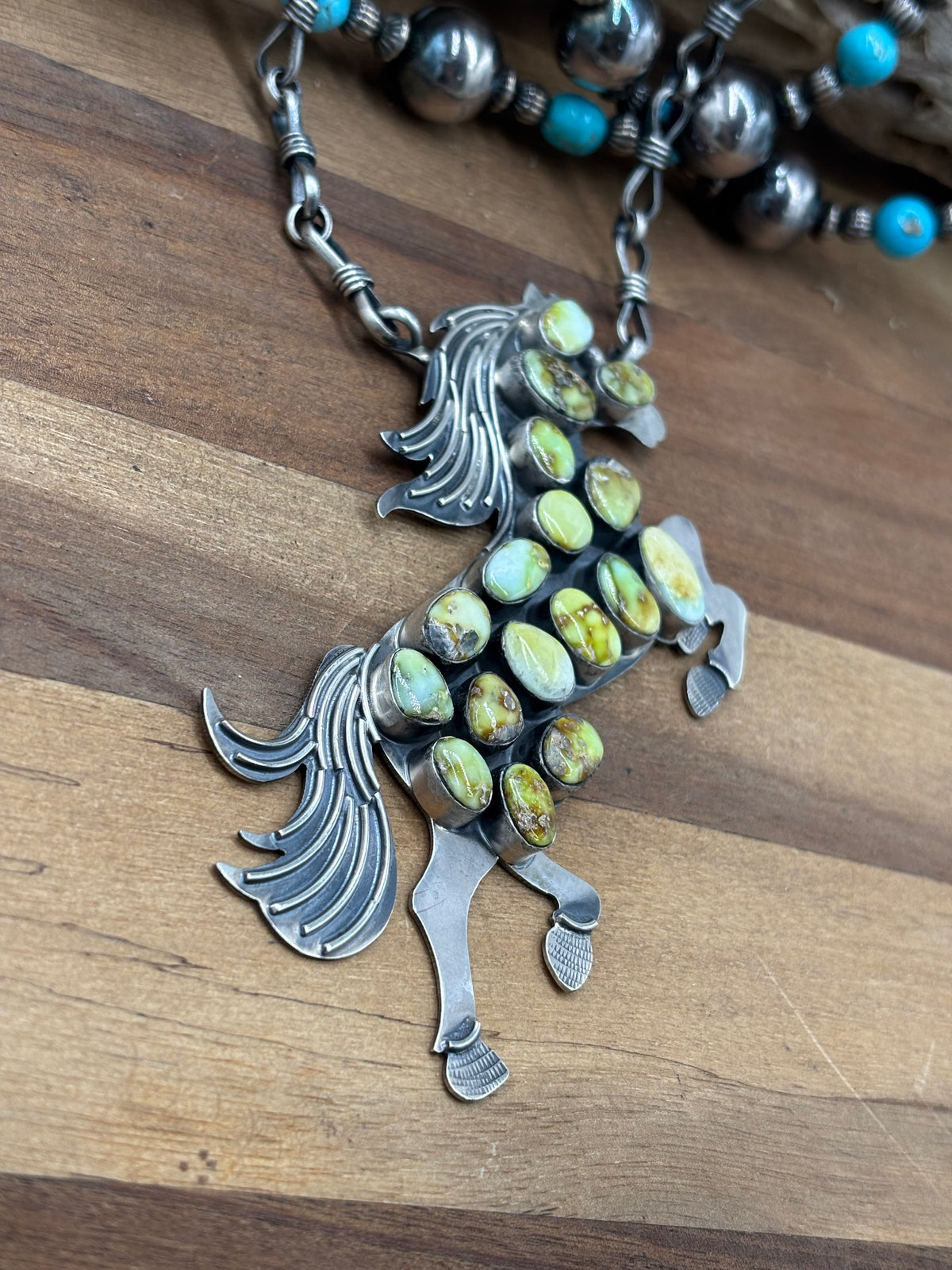 Palomino #1012-9 Horse Necklace by Gilbert Platero