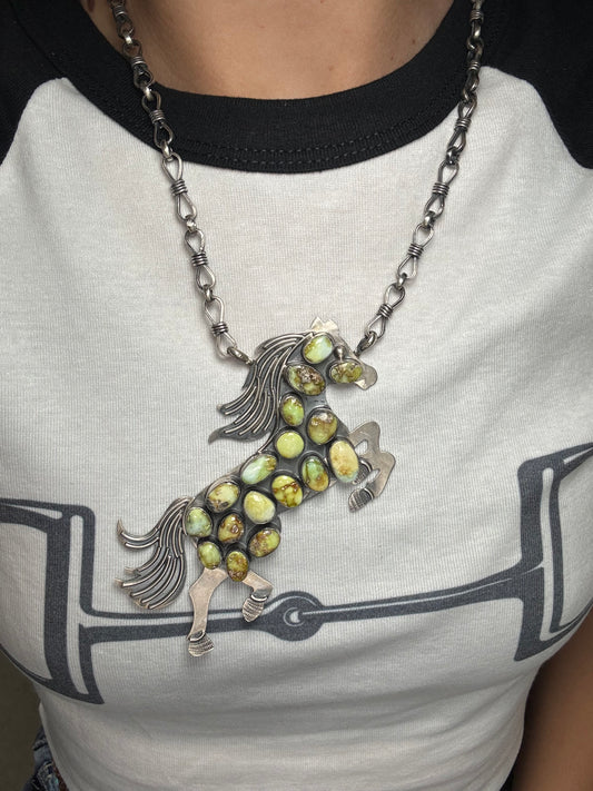 Palomino #1012-9 Horse Necklace by Gilbert Platero