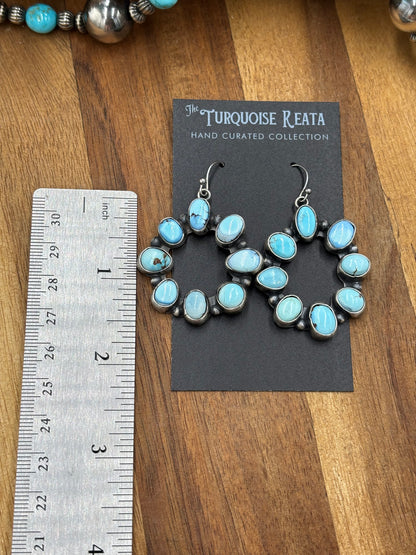 Golden Hills Circle Earrings #1 by Ella Peters, Navajo