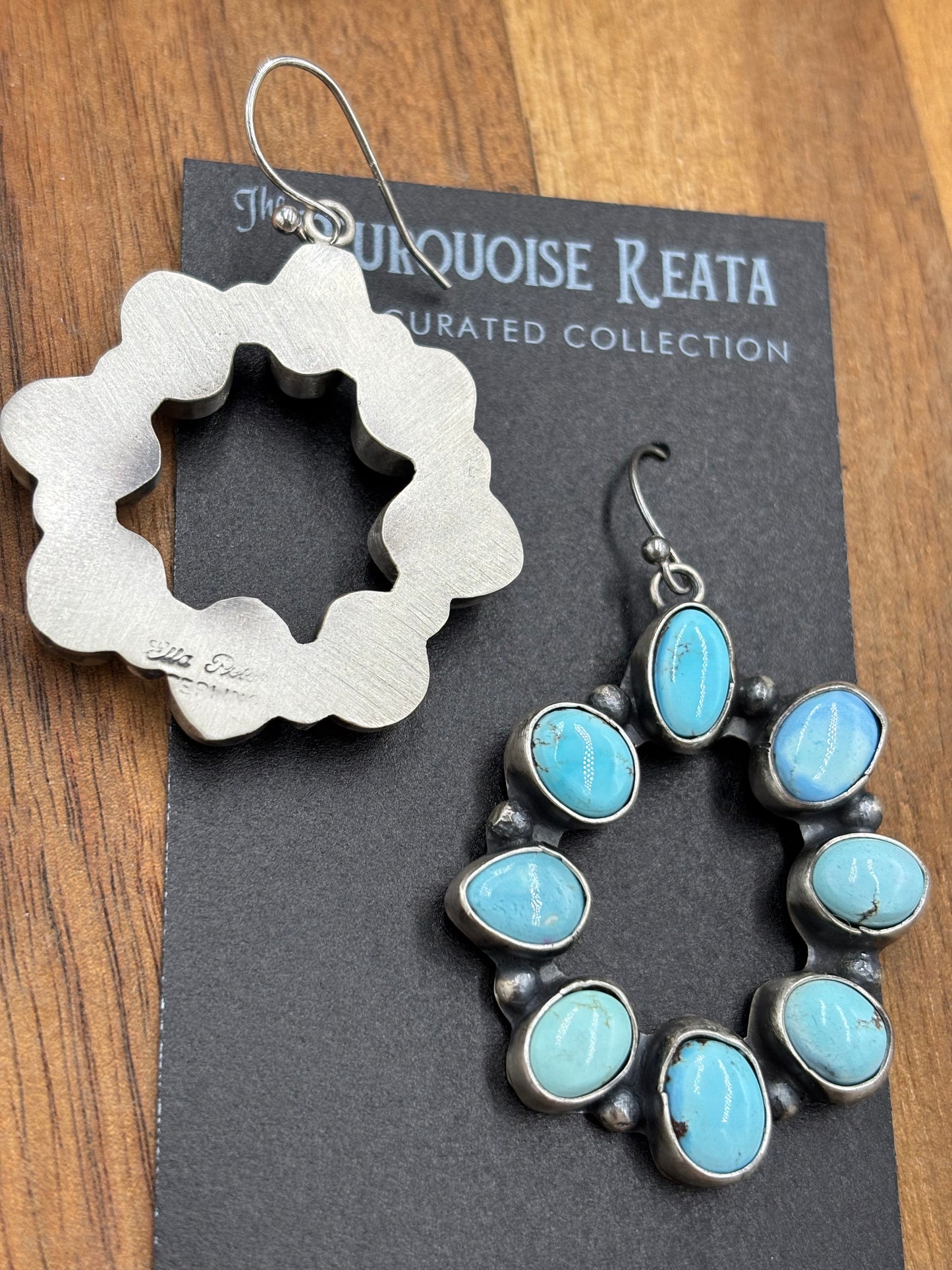 Golden Hills Circle Earrings #1 by Ella Peters, Navajo