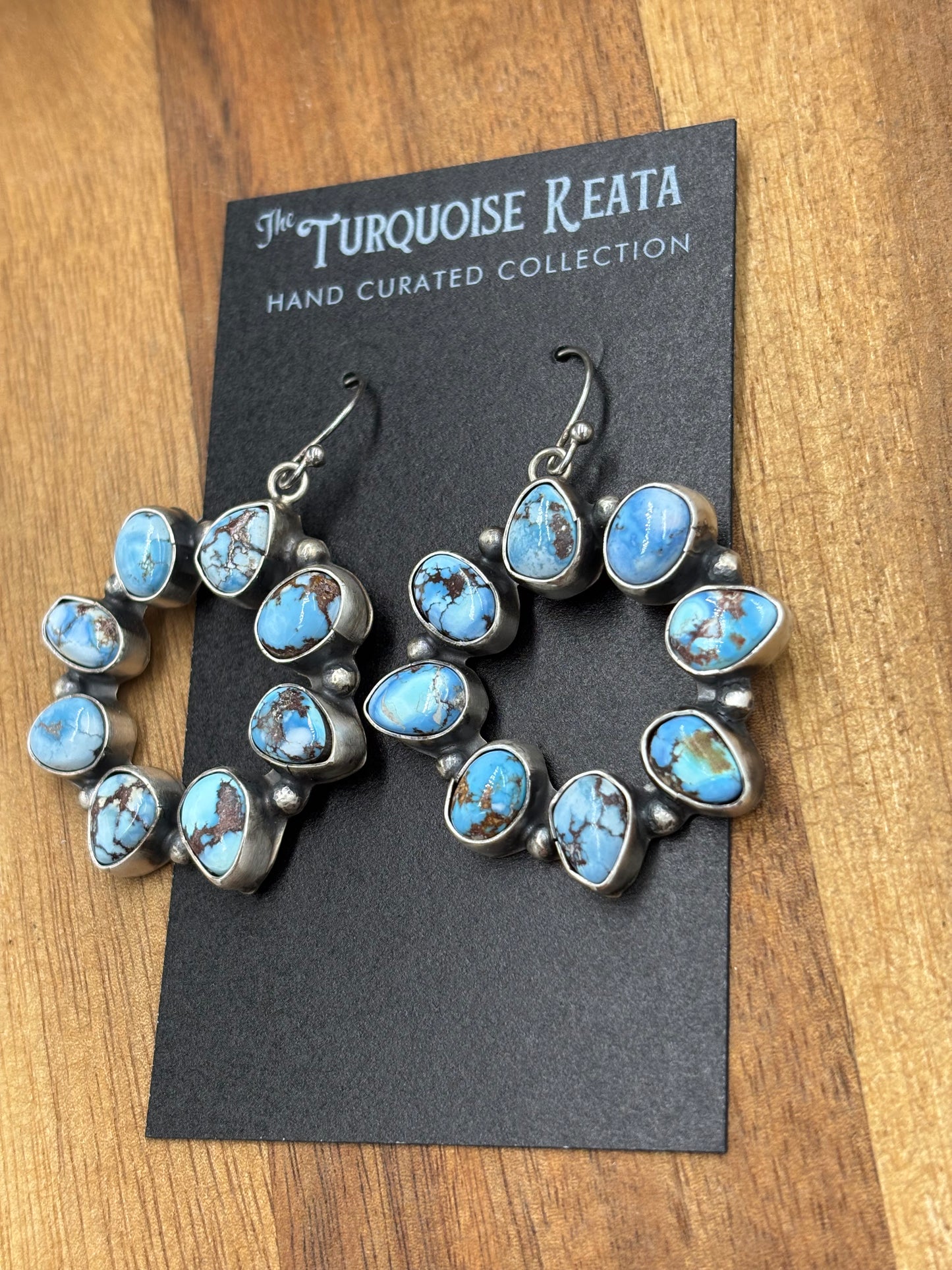 Golden Hills Circle Earrings #2 by Ella Peters, Navajo