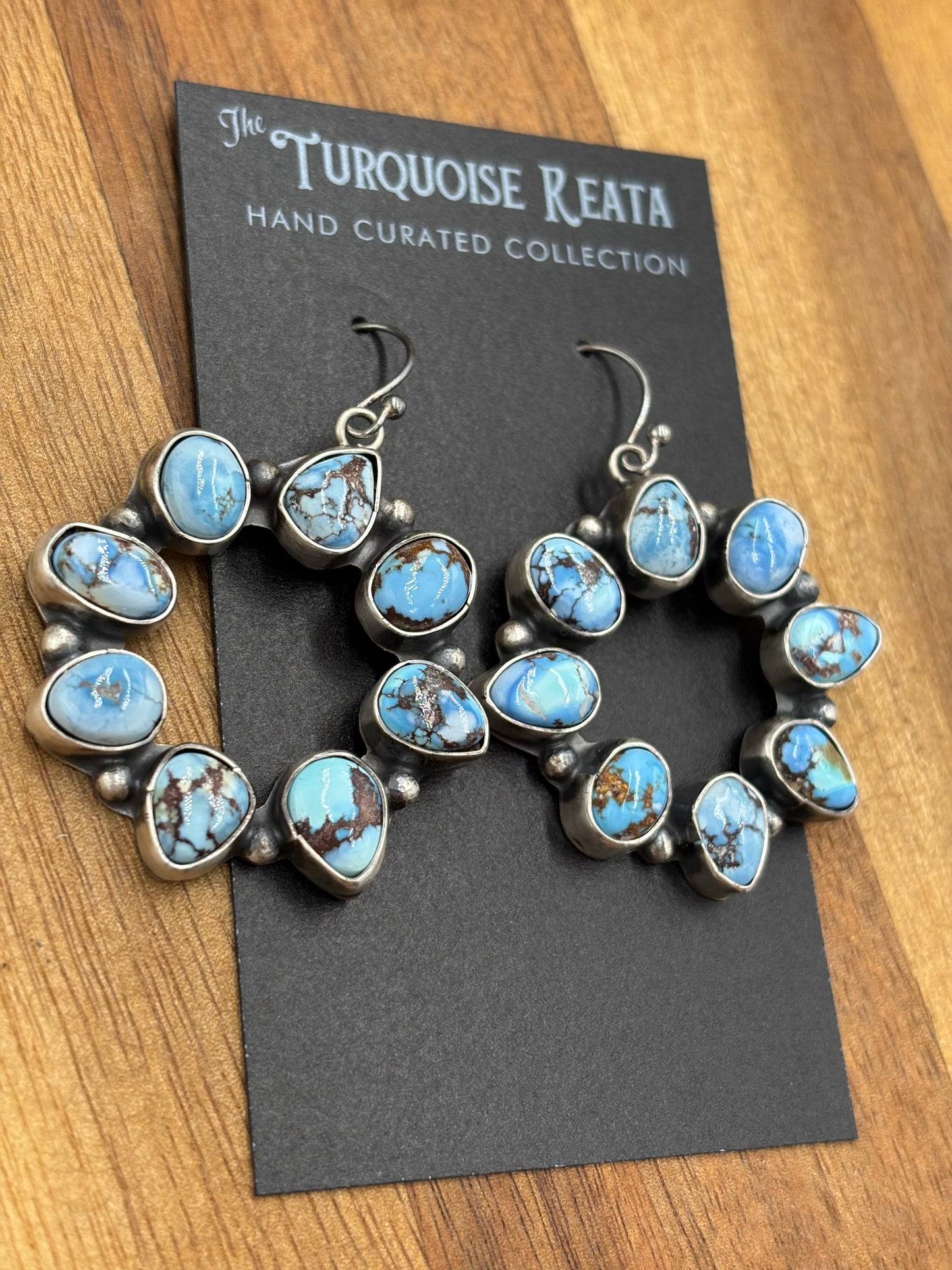 Golden Hills Circle Earrings #2 by Ella Peters, Navajo