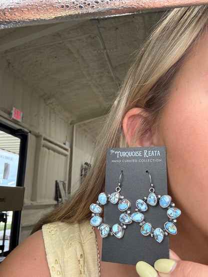 Golden Hills Circle Earrings #2 by Ella Peters, Navajo