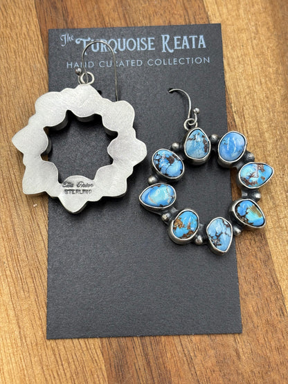 Golden Hills Circle Earrings #2 by Ella Peters, Navajo