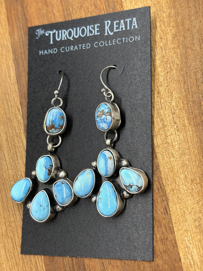 Golden Hills Earrings #5 by Ella Peters, Navajo