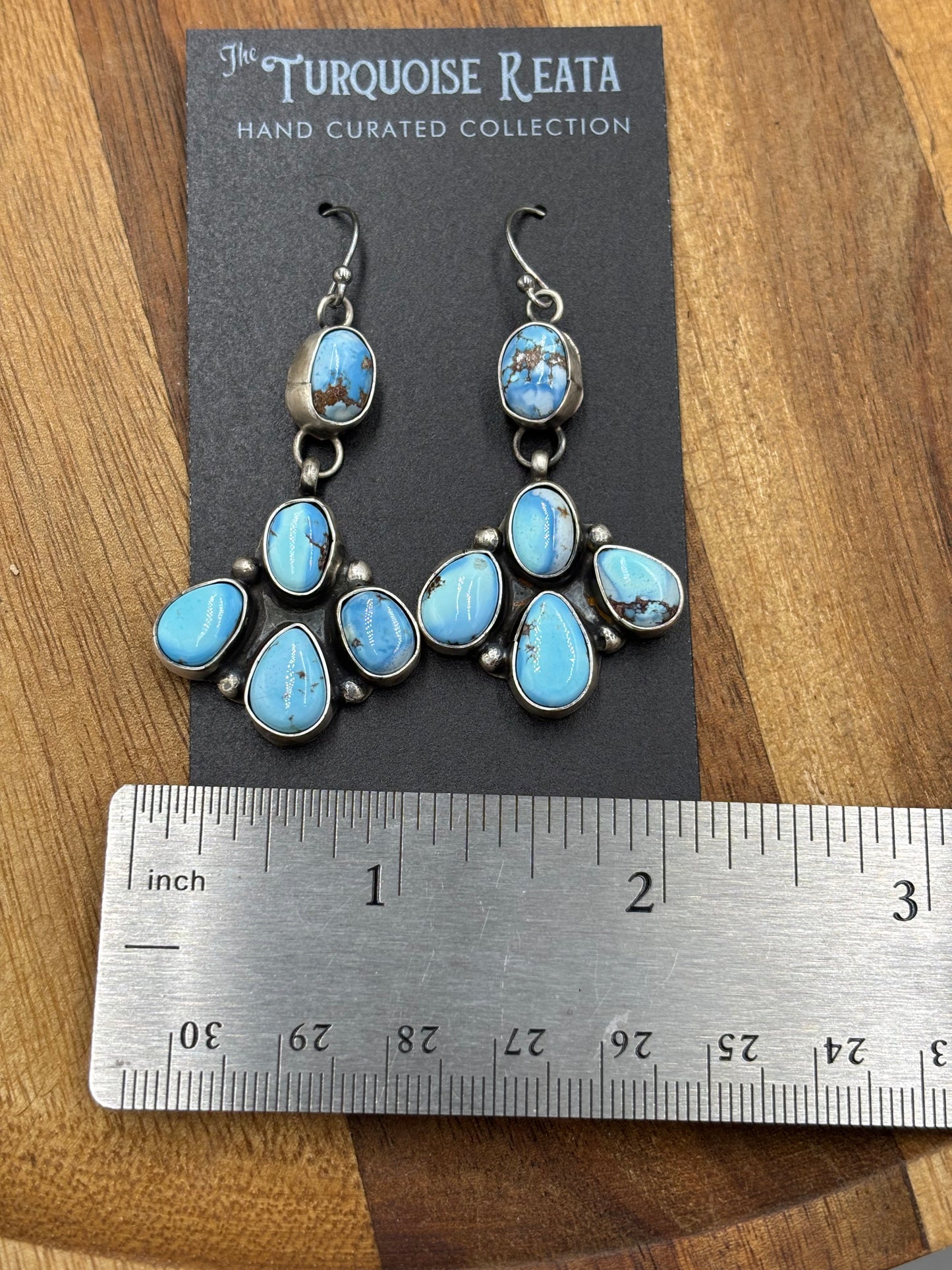 Golden Hills Earrings #5 by Ella Peters, Navajo