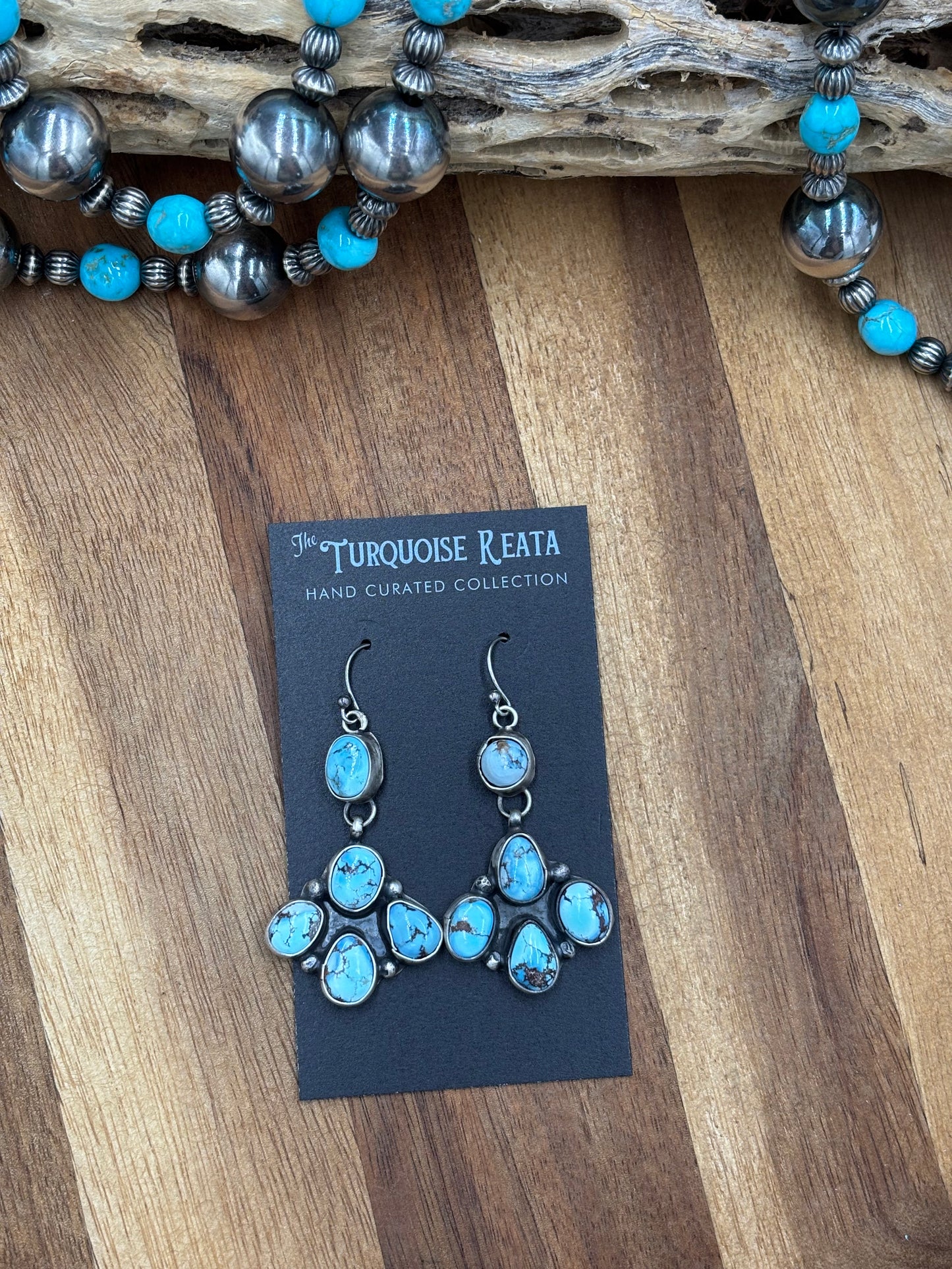 Golden Hills Earrings #6 by Ella Peters, Navajo