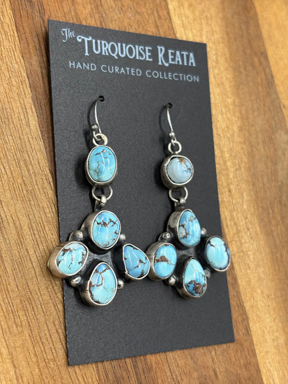 Golden Hills Earrings #6 by Ella Peters, Navajo