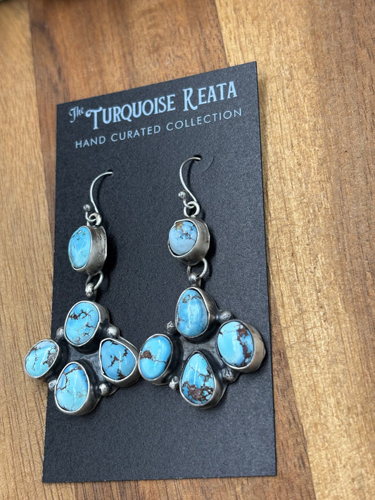 Golden Hills Earrings #6 by Ella Peters, Navajo