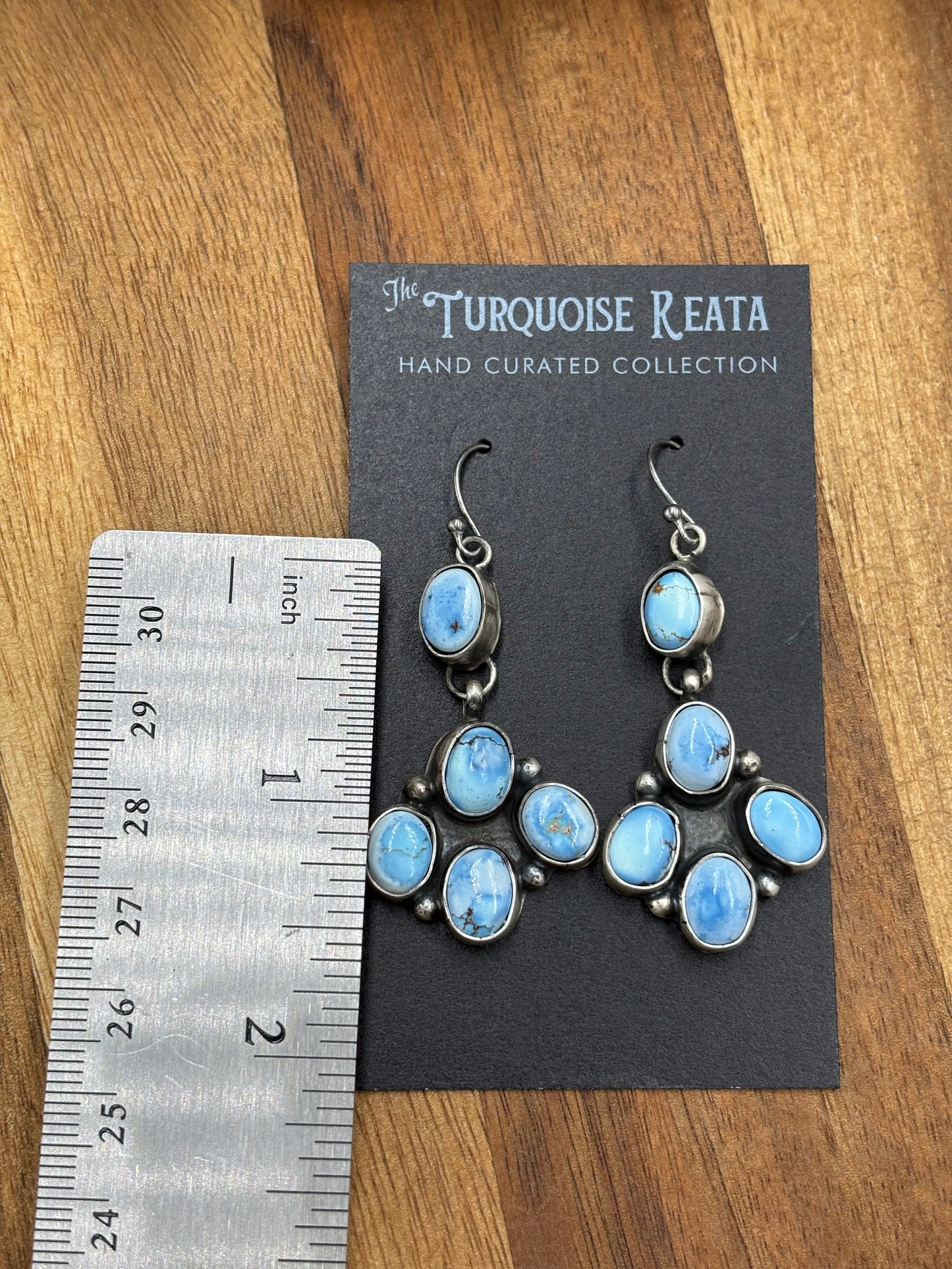 Golden Hills Earrings #8 by Ella Peters, Navajo
