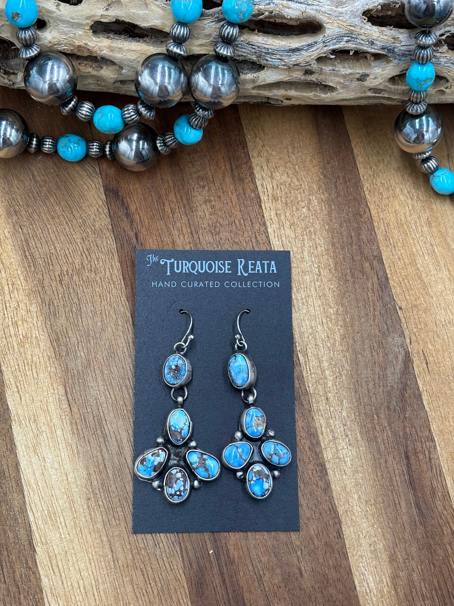 Golden Hills Earrings #7 by Ella Peters, Navajo