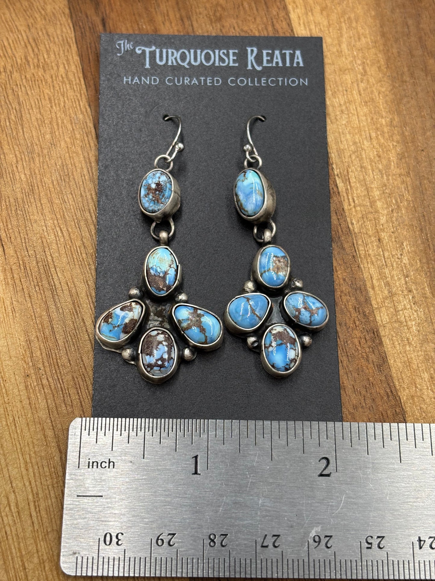 Golden Hills Earrings #7 by Ella Peters, Navajo