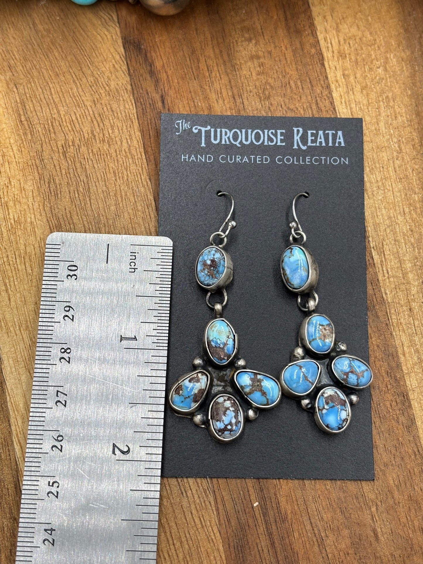 Golden Hills Earrings #7 by Ella Peters, Navajo