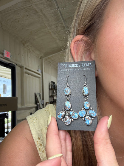 Golden Hills Earrings #7 by Ella Peters, Navajo
