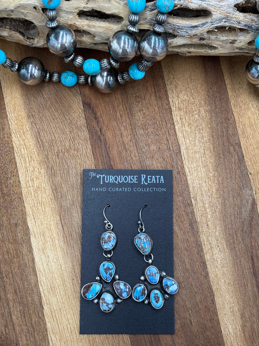 Golden Hills Earrings #9 by Ella Peters, Navajo