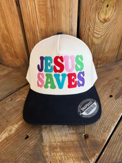 Jesus Saves Colorful Cap