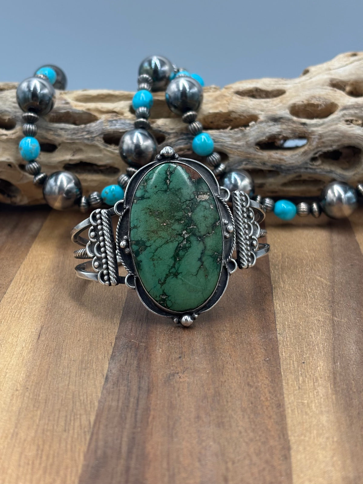 Green Turquoise #1022-31 Cuff Vintage