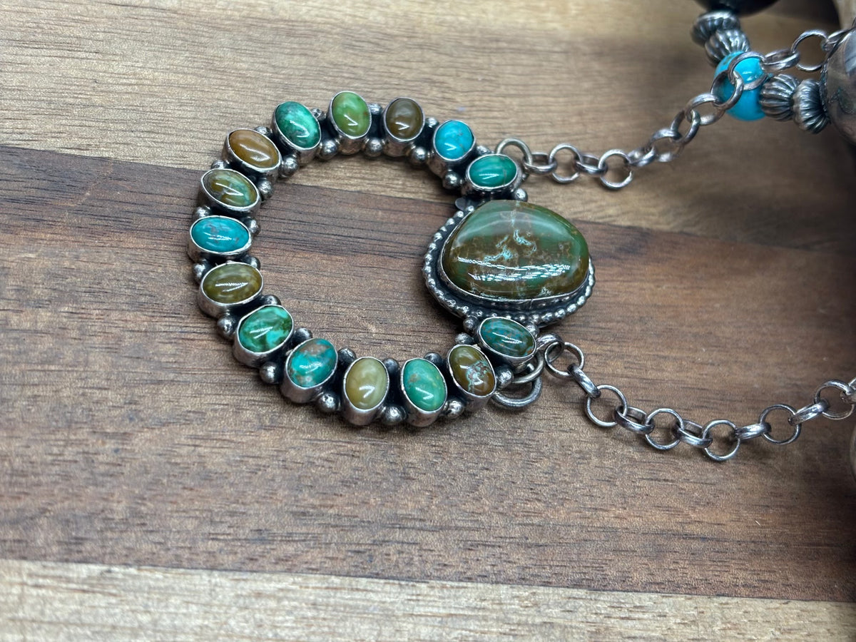 Royston #1022-30 Turquoise Necklace by E Vjylie, Navajo