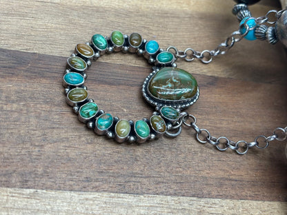 Royston #1022-30 Turquoise Necklace by E Vjylie, Navajo