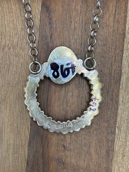 Royston #1022-30 Turquoise Necklace by E Vjylie, Navajo