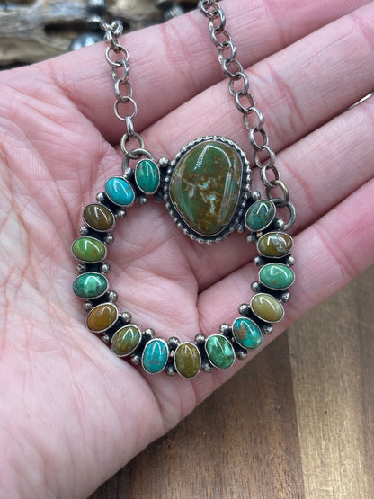 Royston #1022-30 Turquoise Necklace by E Vjylie, Navajo