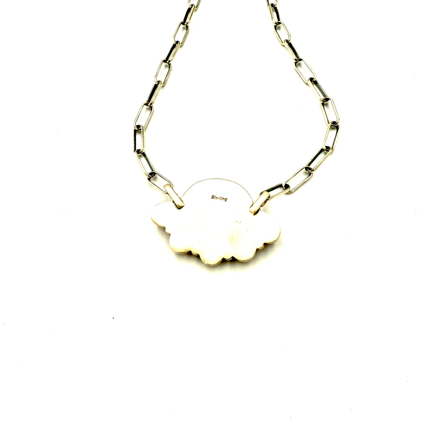 18" Half Cluster Pink Conch Necklace