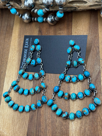 Turquoise Chandelier Earrings