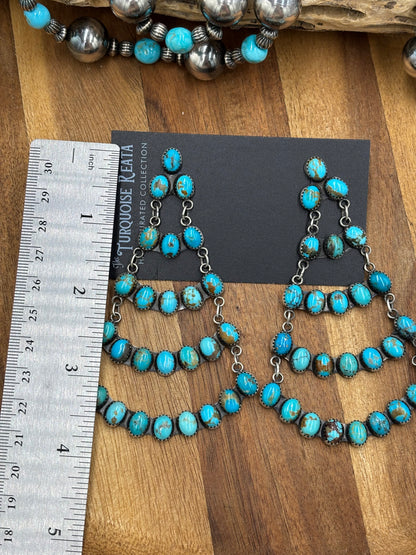 Turquoise Chandelier Earrings