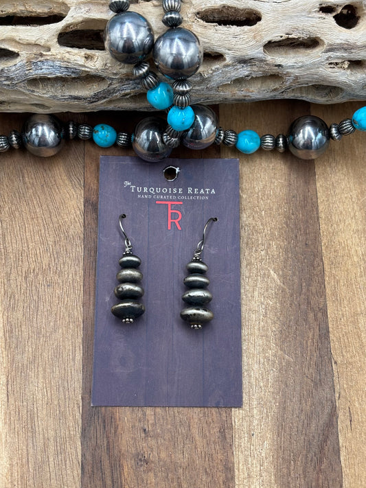 Saucer #1022-22 Sterling Silver Pearl Earrings