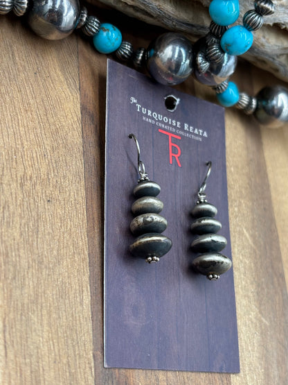 Saucer #1022-22 Sterling Silver Pearl Earrings