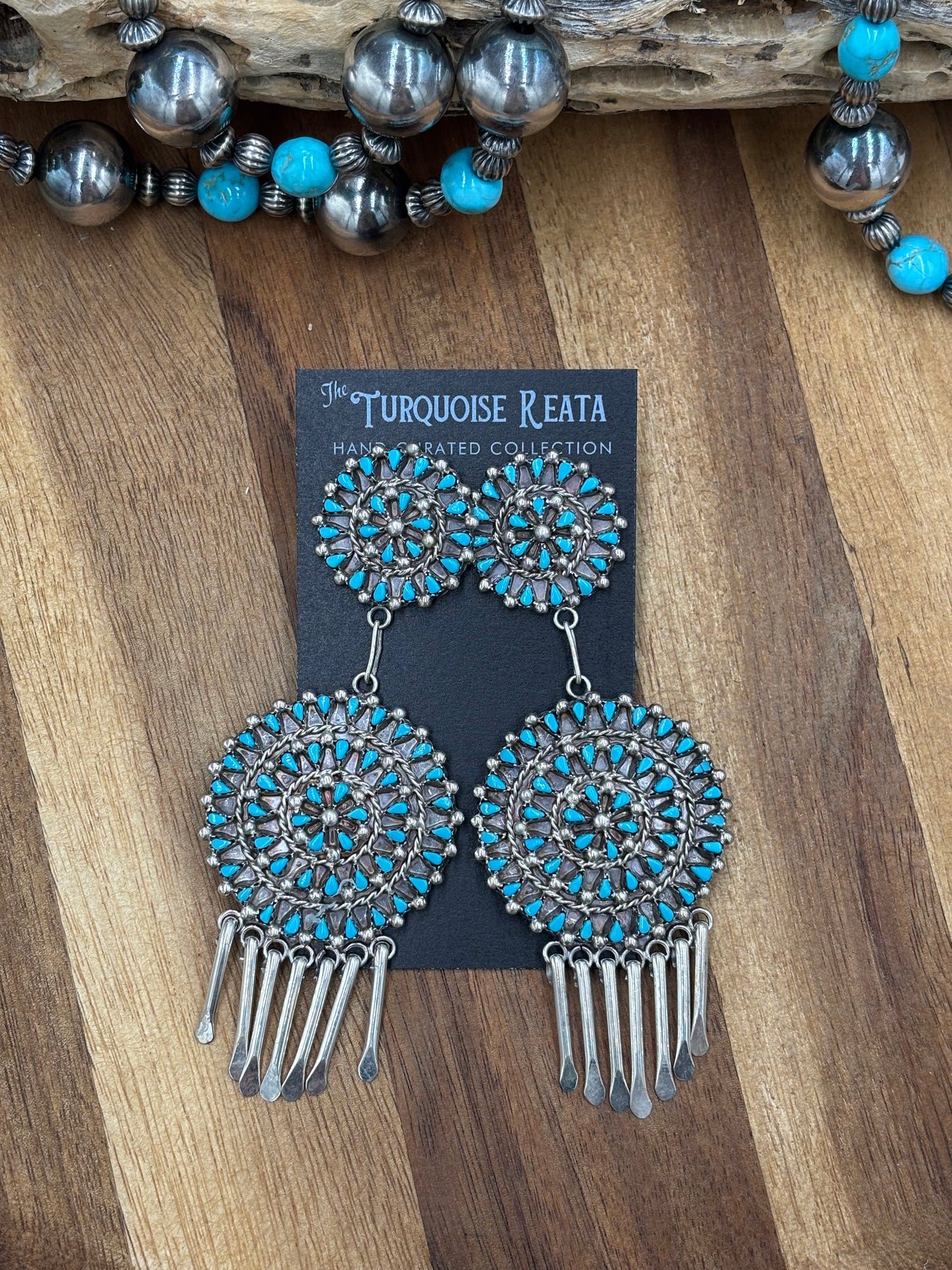 Turquoise Cluster Earrings