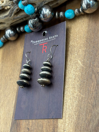 Saucer #1022-22 Sterling Silver Pearl Earrings
