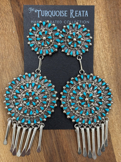 Turquoise Cluster Earrings