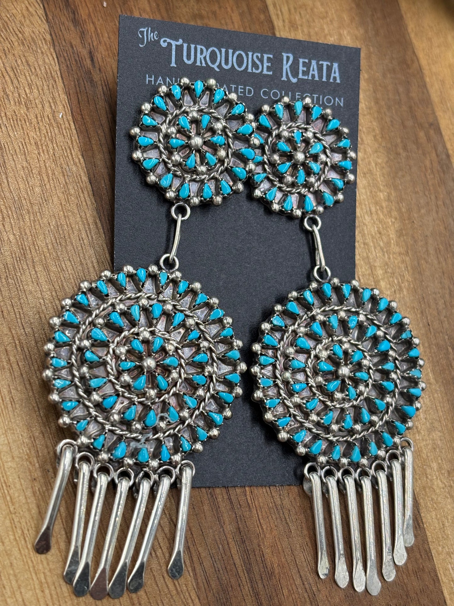 Turquoise Cluster Earrings