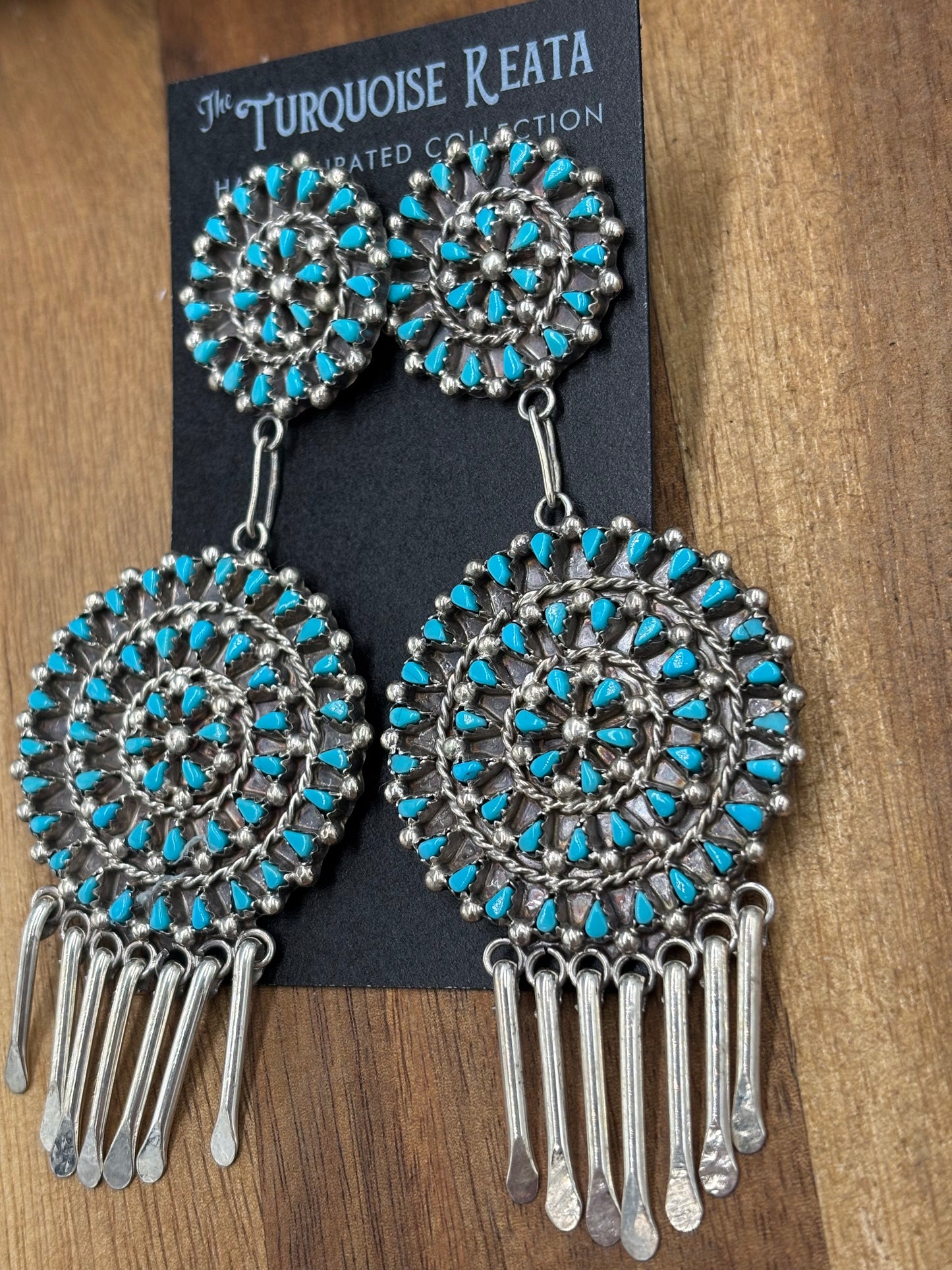 Turquoise Cluster Earrings