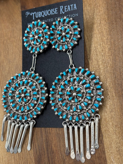 Turquoise Cluster Earrings