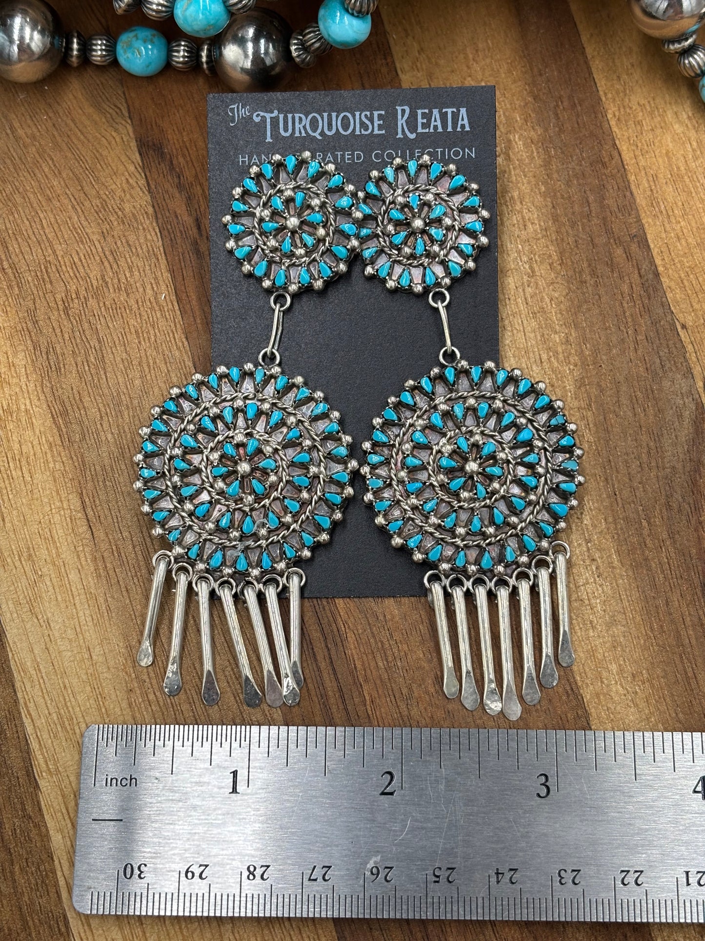 Turquoise Cluster Earrings