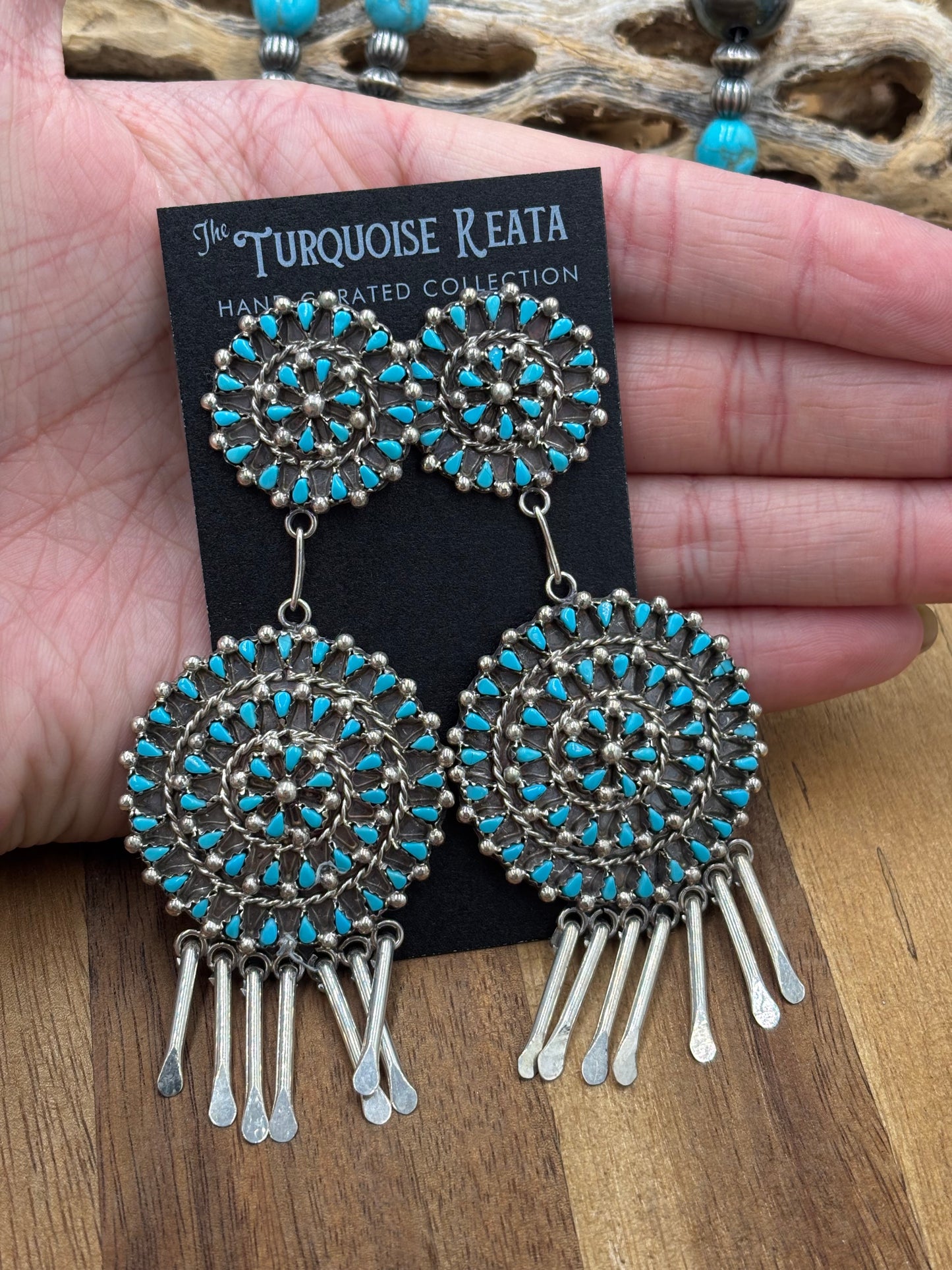 Turquoise Cluster Earrings