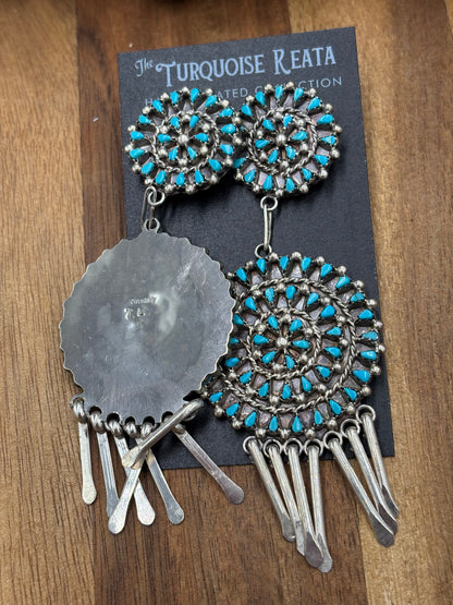 Turquoise Cluster Earrings