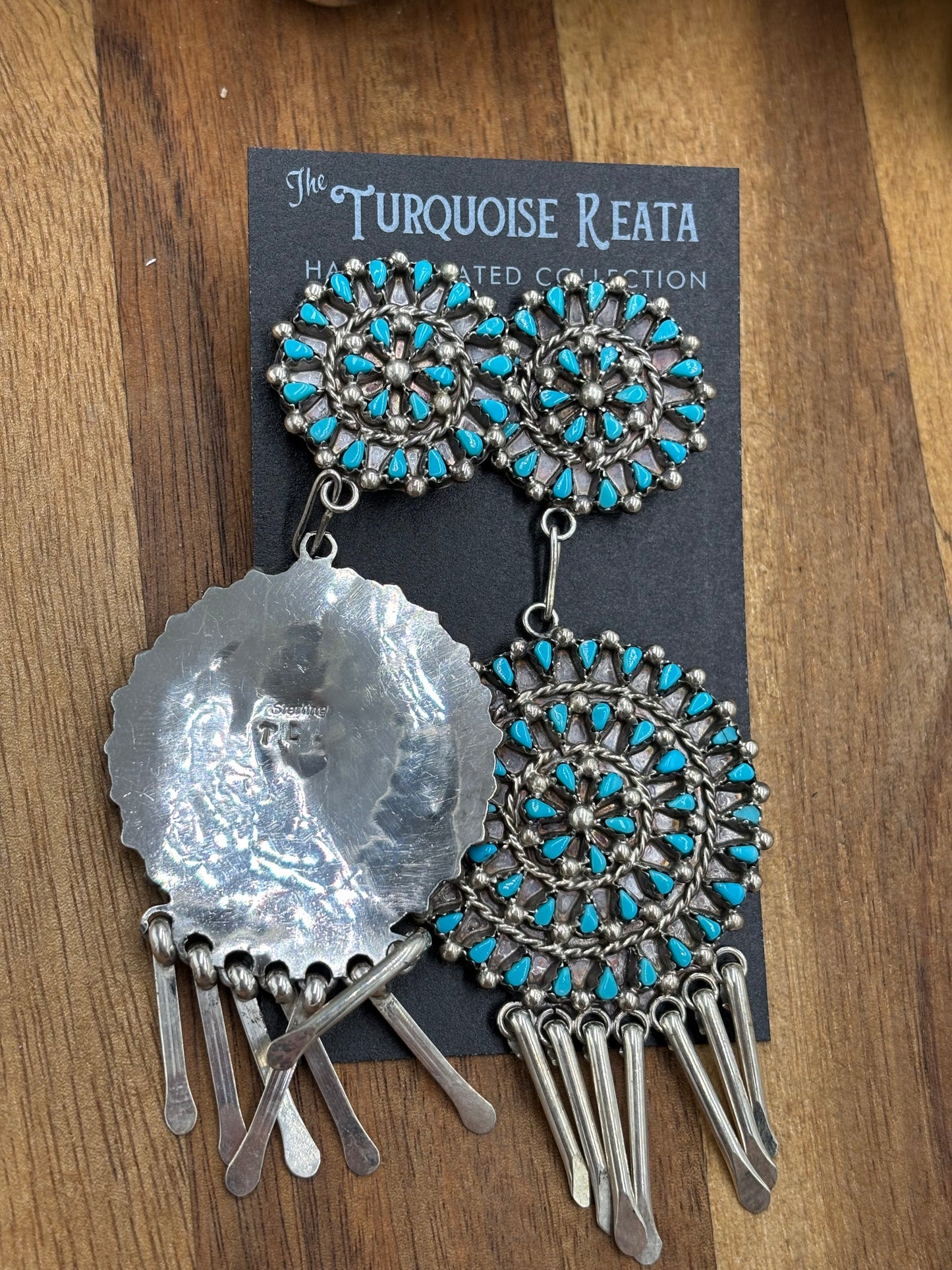 Turquoise Cluster Earrings