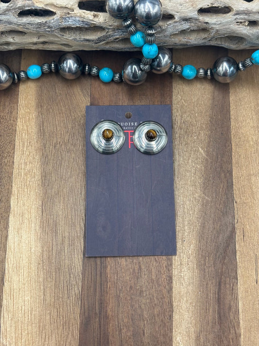 Silver & Copper #1022-16 Basket Earrings