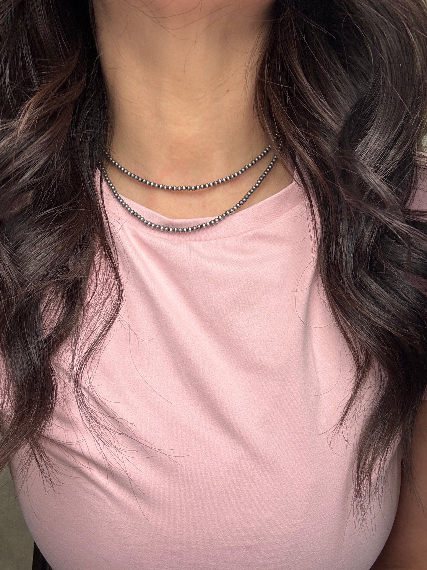 3mm 14" + 2" Extender Sterling Silver Pearl Necklace