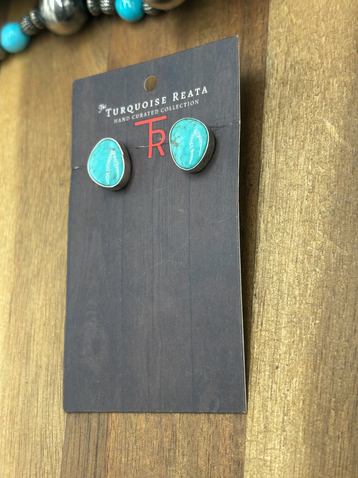 Turquoise #1022-17 Earrings by WN, Navajo