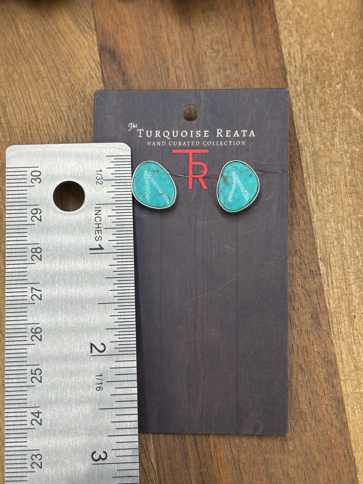 Turquoise #1022-17 Earrings by WN, Navajo