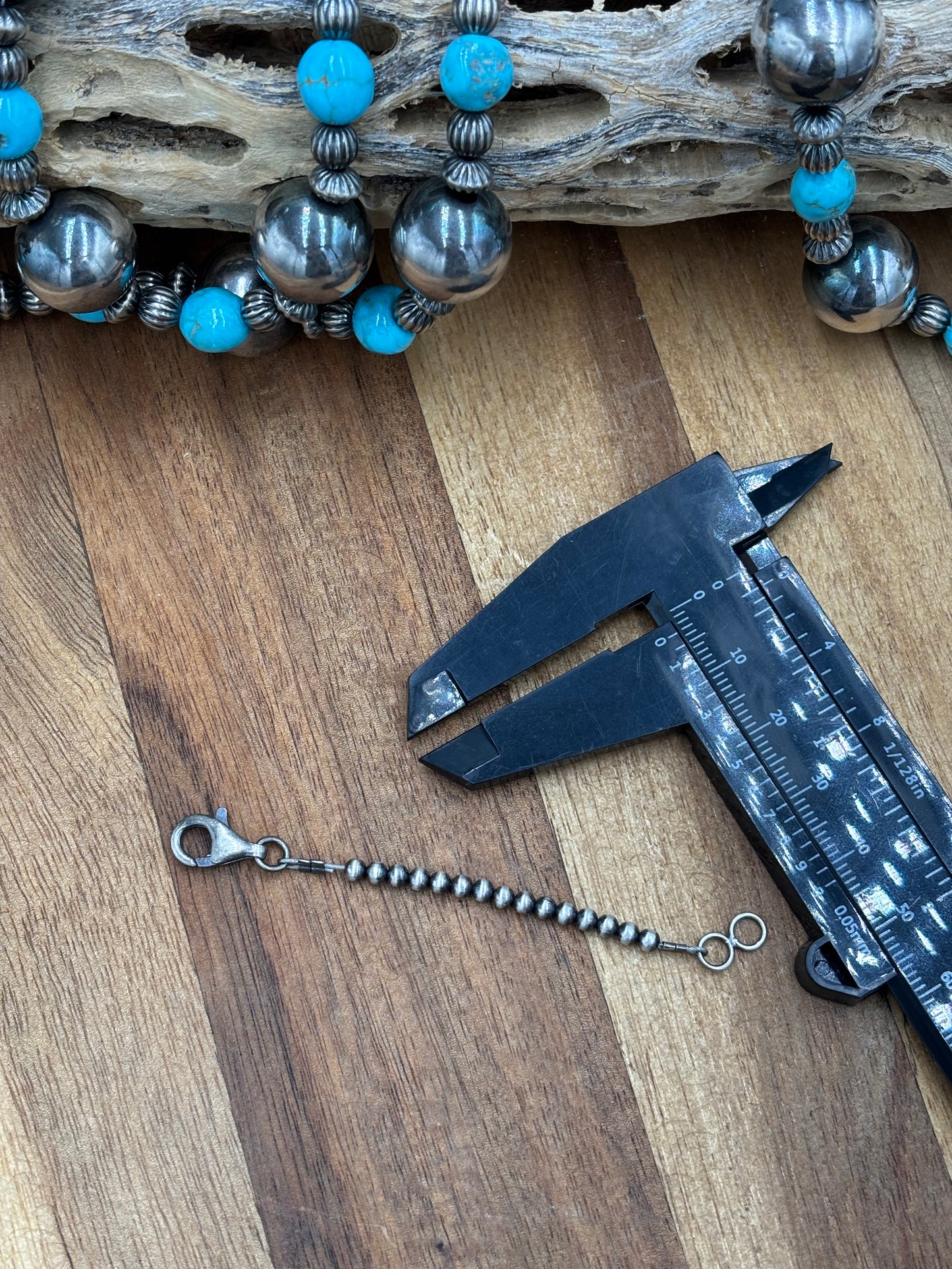3mm 3" Sterling Silver Pearl Extender