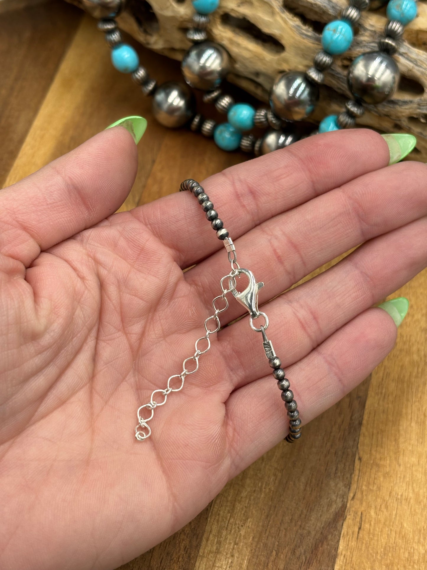 3mm Sterling Silver Pearl Bracelet