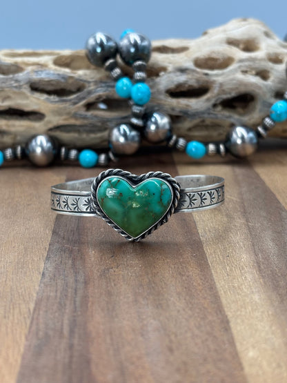 Sonoran Gold #1014-4 Heart Cuff by Rick Enriquez, Navjao