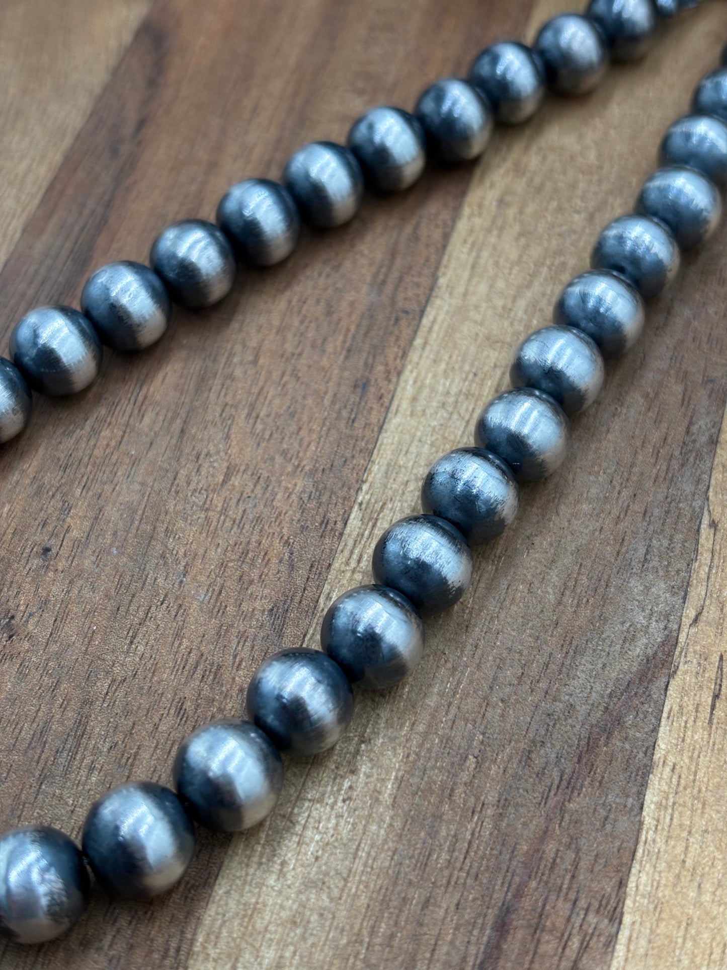 10mm 14” Sterling Silver Pearl Necklace